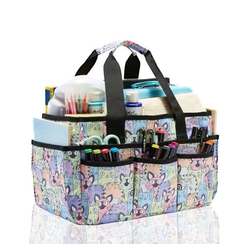 JOSIVIKY Craft Organizer Tote Bag, Art Organizer, Craft Caddy with