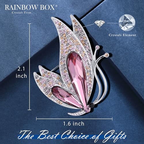Image of Flower Brooch,Broches Jewelry with Austria Crystal Women's Brooches & Pins (butterfly)