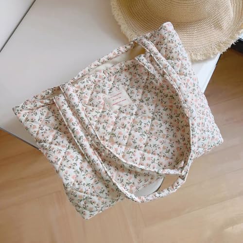 Image of Sunwel Fashion Top Zipper Floral Quilted Bag Small Tote Bag for Women