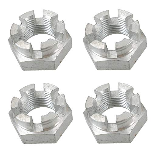 AB Tools 4 Pack M20 x 1.5 Slotted Castle Nut Trailer Wheel Hub Castellated Hub Bearing