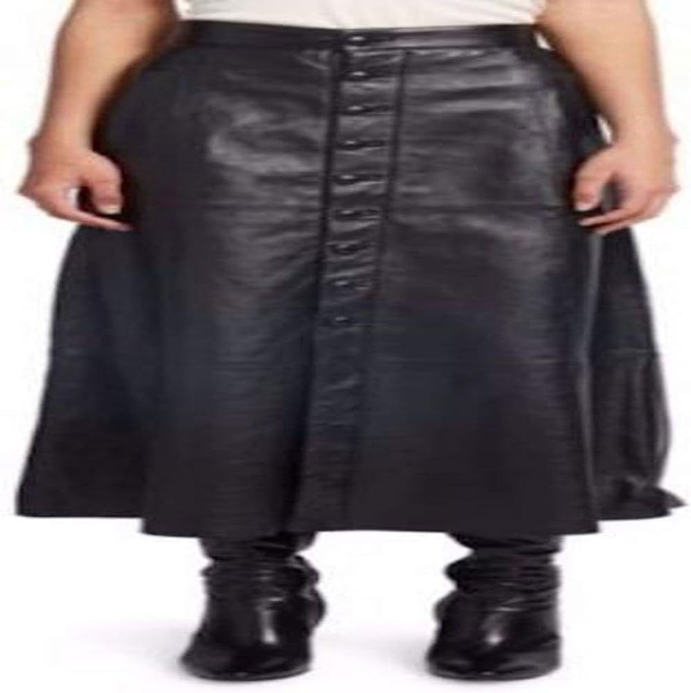 Koza Leathers Women's Leather Skirt Genuine Lambskin Real Leather Below Knee Skirt KS008