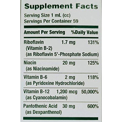 Nature'S Bounty 181900 B Complex With B12 Sublingual Liquid Fast Acting Dietary Supplement, Unflavored, Gluten Free thumb #3