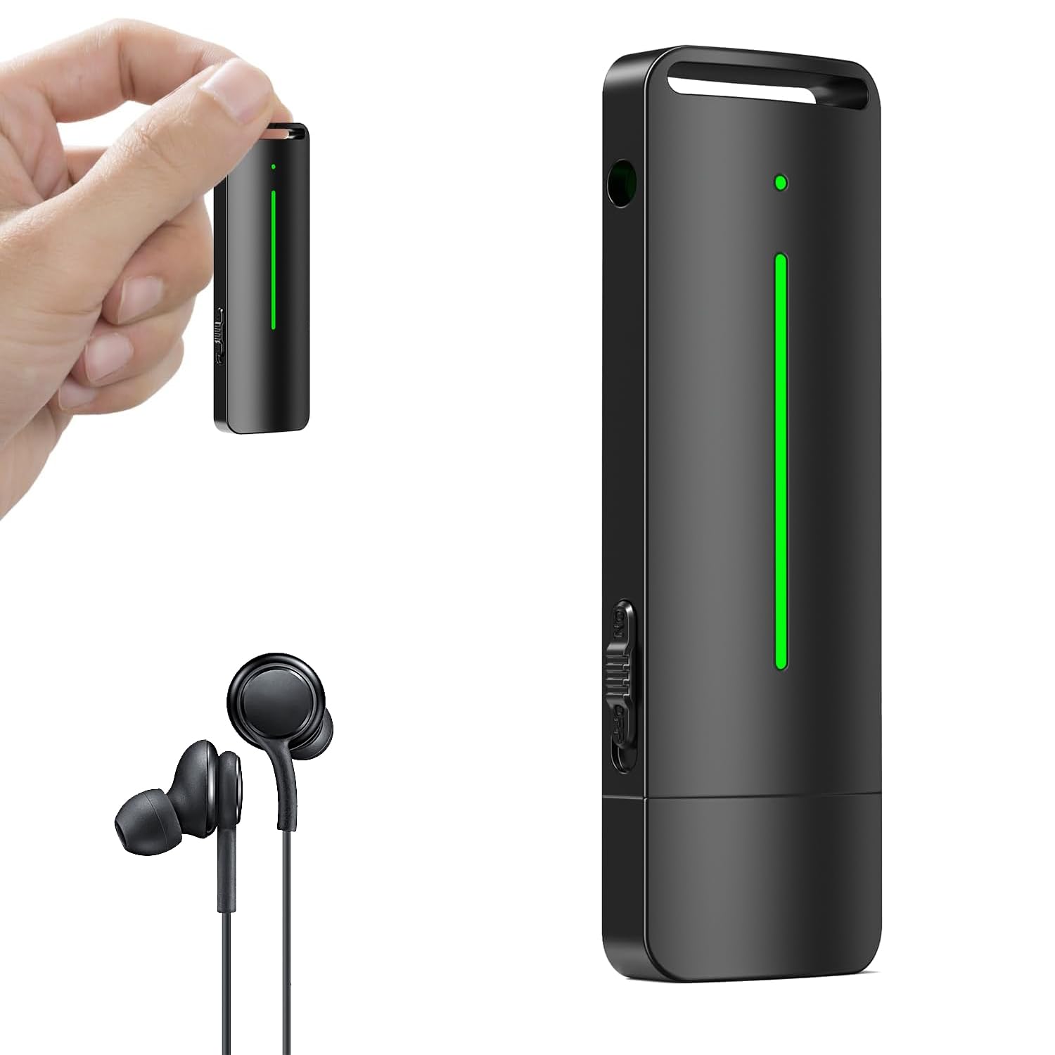 Digital Voice Recorder, Voice Memo Device, USB Digital Audio Note Taker with Playback, One-Click Operation, 25-Day Standby, WAV HD Sound, Portable for