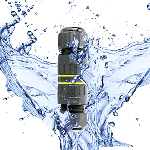 Shopcorp 2 Poles Wire Connector For External Electrical Junction Box - Nylon Pa66, Ip68, Flame Retardant With Internal Silicone Rings And Gaskets (2 Pack) #TOP4