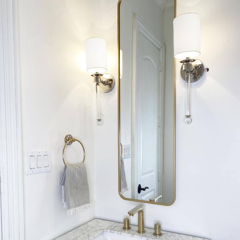 Maxim Lighting Lucent 1-Light Wall Sconce | Polished Nickel Steel Finish | Clear Glass Shade | Modern Indoor Light Fixture | Ideal for Hallways, Bedrooms & Bathrooms | Dimmable | 16109WTCLPN