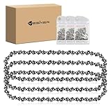 Yesker 3-Pack 18 Inch Chainsaw Chain, .325' Pitch, .063' Gauge, 68 Drive Links, Professional Design, High-Speed Cutting - Full Chisel