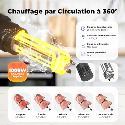 Cuisson sous vide thermoplongeur pour des repas sains et faciles