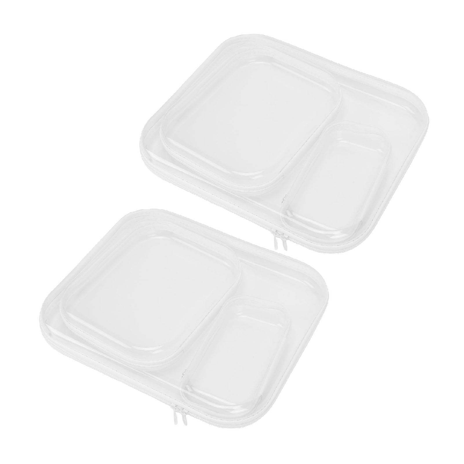 Domary Clear Hard Shell Zipper Case Set 6 Pcs Water Proof Organizers for