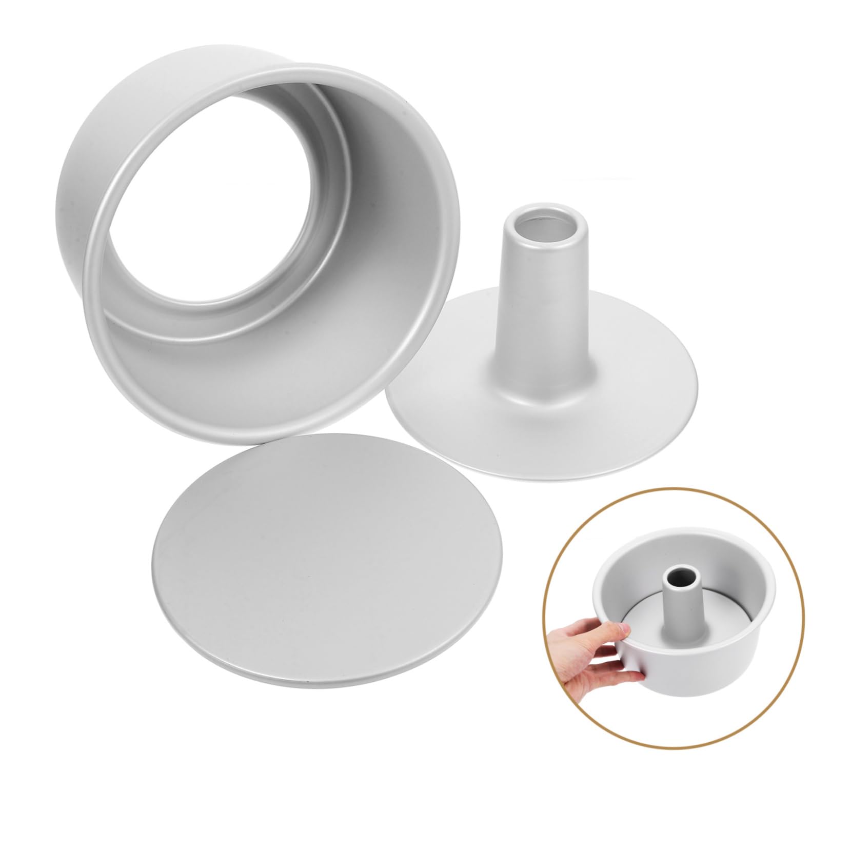 Cabilock 3 Juegos Molde De Torta Moldes Para Pasteles Para Hornear Moldes Redondos Para Pasteles Para Hornear Molde Para Pastel De Queso Sartén Metálico Molde De Pudín Aleación De Aluminio