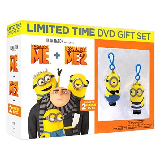Despicable Me / Despicable Me 2 (2-Movies + 2-Minion Toys) (DVD Gift Set)