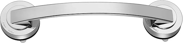 TOPBATHY Bath Grab Bar Suction Handle Handrails Shower Suction Handles for Elderly (Large Silver)