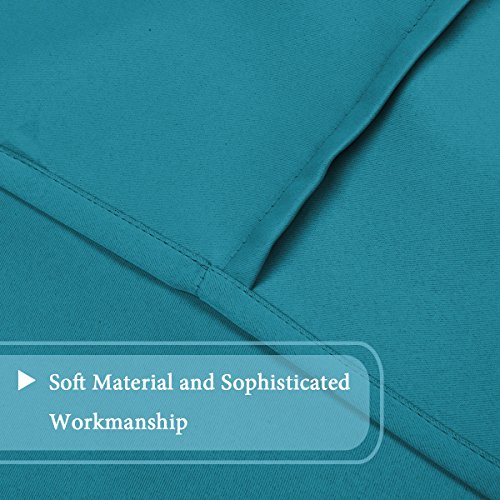 H.versailtex Balloon Shades Blackout Curtain Tie Up Shades Privacy Thermal Insulated Window Curtain Panel For Glass Door/Kitchen Window (1 Piece, 42 Inches W By 63 Inches L, Turquoise Blue) #TOP3