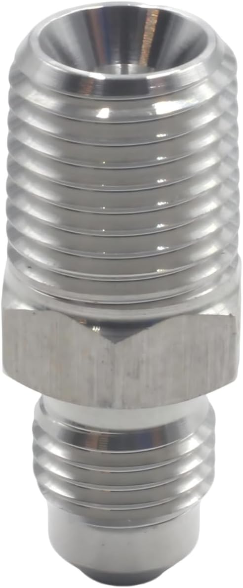 HFS(R) 1/4" NPT Male to 1/4" SAE Male Flare Tubing Adapter Hose Connector Pipe Fittings 304 Stainless Steel