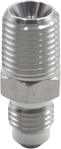 Miniatura 3 de HFS (R) 14 "NPT macho a 14" SAE Macho Flare Tubing Adapter Manguera Conector Accesorios de tubería de acero inoxidable 304