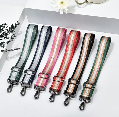 Image of LVYOUME Purse Strap Silver Hardware Wide Bag Straps Replacement Crossbody Adjustable Shoulder Strap for Purses
