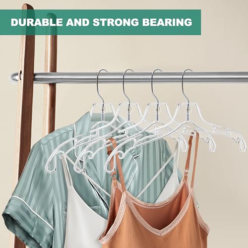 Quality Clear Hangers 12 Pack - Crystal Hangers for Clothes - Durable Plastic Hanger Set - Invisible Dress for Suits - Heavy Duty - Nonslip Coat and Shirt by Quality Hangers - Image 3