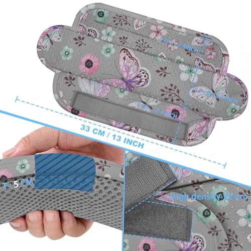 Image of ZINZ 2-Pack Universal Shoulder Pad with Ultra thick Cushion for Bag Luggage Bag Crossbody, Plus Long & Anti-Slip & Breathable,Butterfly-2pack