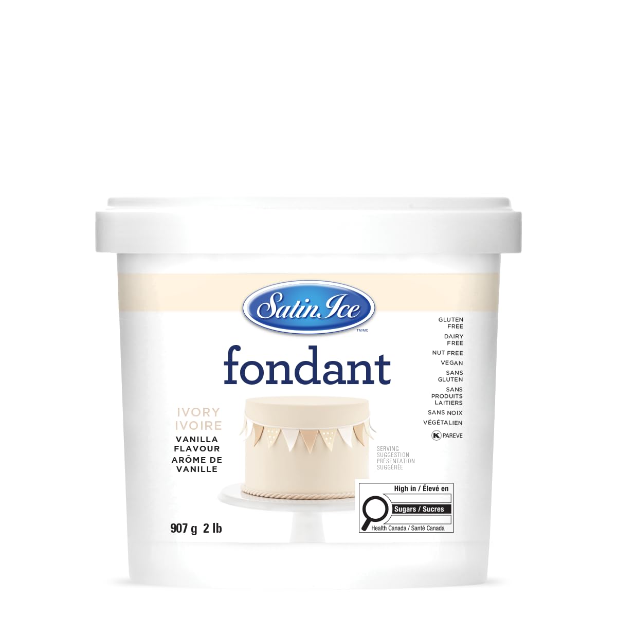 Satin Ice Black Fondant, Vanilla, 1 Kilogram — view 29
