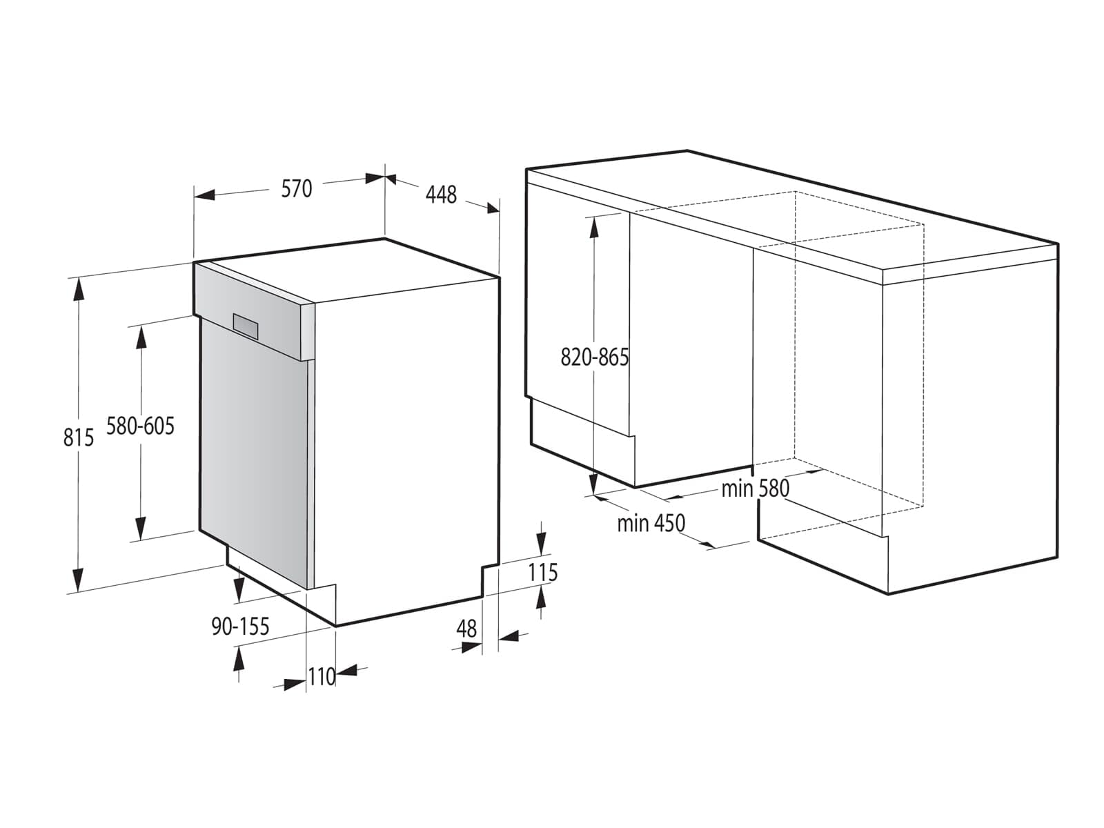 Gorenje GI 520 E15X - Lavavajillas semintegrable / 45 cm / 9 plaquetas a medida / 5 programas/programa de limpieza de 1 h/cesta superior regulable en altura/protección completa contra desbordamiento