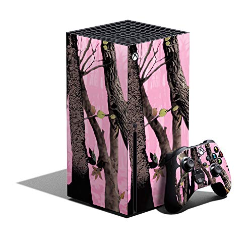 MightySkins Skin Compatible with Xbox Series X Bundle - Pink Tree Camo | Protective, Durable, and Unique Vinyl Decal wrap Cover | Easy to Apply and Change Styles | Made in The USA