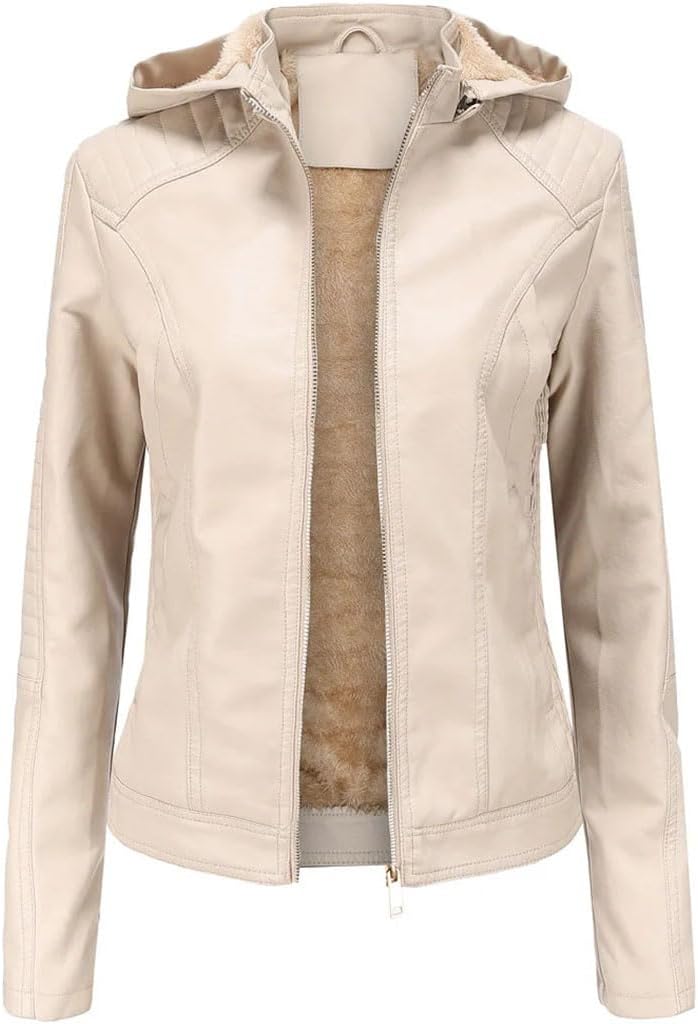 Women Jackets For Faux Leather Jacket Women Coat Hooded Clothes