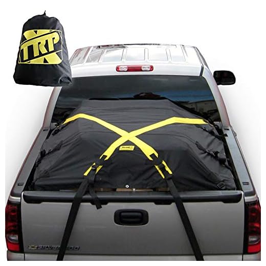 The X-Cover by TRPx - Trailer and Truck Bed Cover Large - Integrated Heavy Duty Black Tarp and Tie Down System. Fits: Standard Bed, Long Bed Trucks and Utility Trailers up to 8' Long.