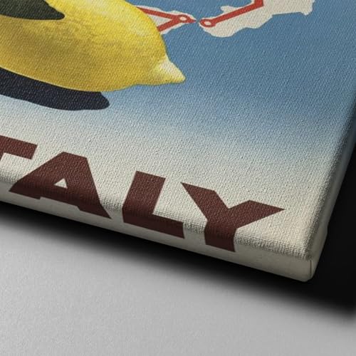 Póster de viaje de Italia impreso en lienzo de galería de tamaño mediano 4