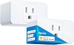 meross Smart Plug, Compatible with Apple HomeKit, Alexa, Google Assistant, SmartThings, Voice Control, Timer & Schedule, 2 Pack