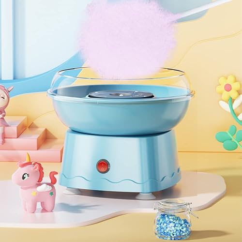 Cotton Candy Machine for Kids, 500W Efficient Electric Heating, Electric Cotton Candy Maker with Large Food Grade Splash-Proof Plate for Home Kids