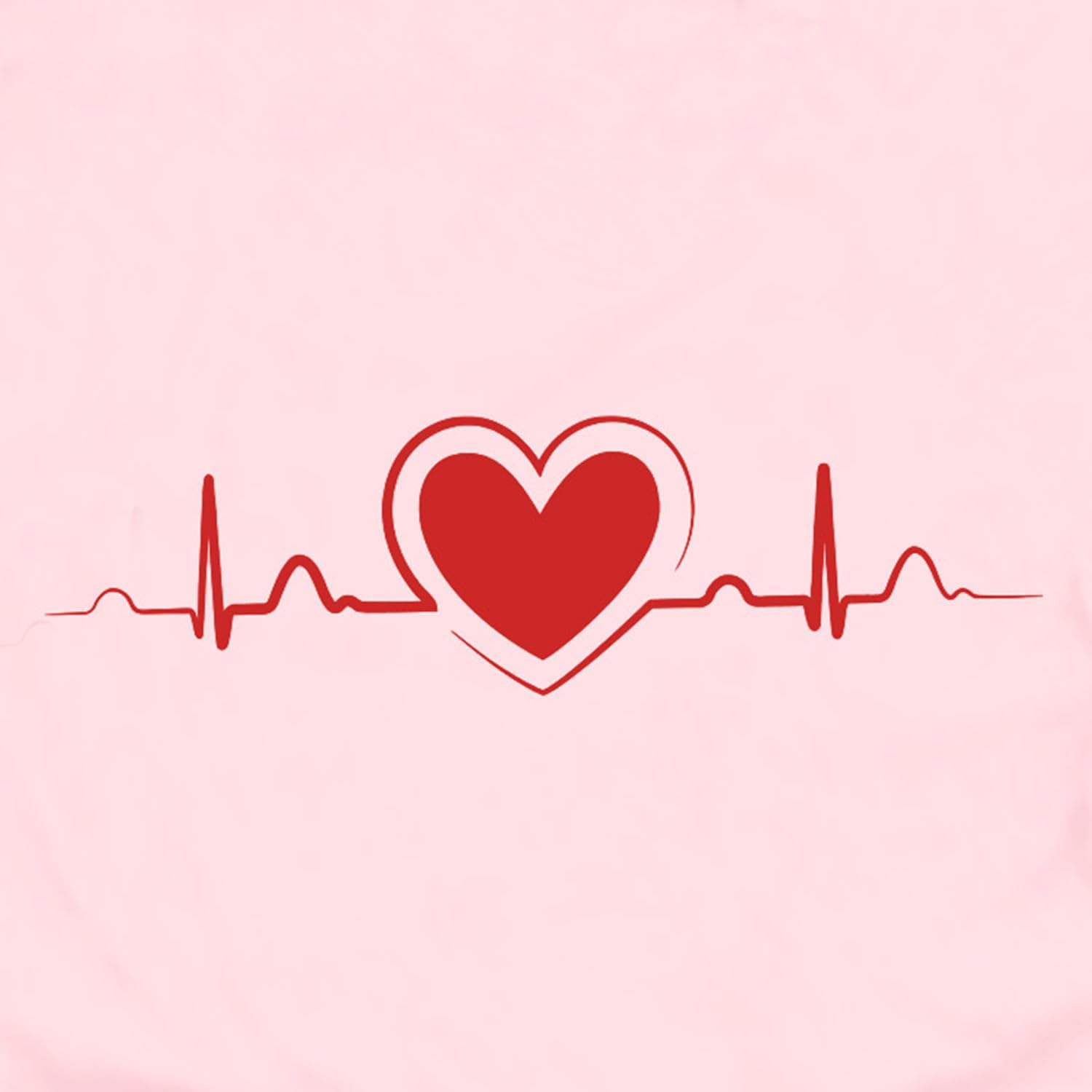 Valentines Shirts for Women Valentines Day T-Shirt Heartbeat Pattern Tee Tops - Image 6