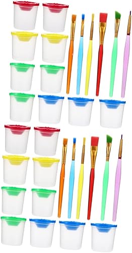 EXCEART 32 Pcs Pen Wash Cup Painting Pen Washing Cup Paint Sponges Brush Painting Clean Cup Paint Pen Brush Painting Brush Paint Cup DIY Supplies