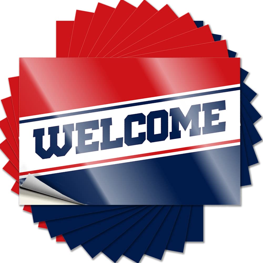 JNBT Welcome Sign Stickers, For Door Peel And Stick Funny Teacher Coffee