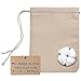 Cotton Muslin Bags 50 Count (6 x 8 inches) Natural Drawstring, made with 100% cotton in the USA by Celestial Gifts