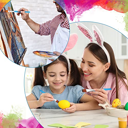 40 Pieces Flat Paint Brushes Bulk Acrylic Paint Brushes Watercolor Craft Paintbrush Blue Painting Brush For Kids Students Artists Detail Painting Oil Fine Art Painting (3/4 Inch) #TOP4