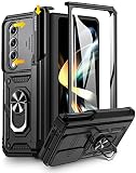Goton 3 in 1 Case for Galaxy Z Fold 4 Build-in Glass Screen Protector with Camera Cover, Samsung Z F