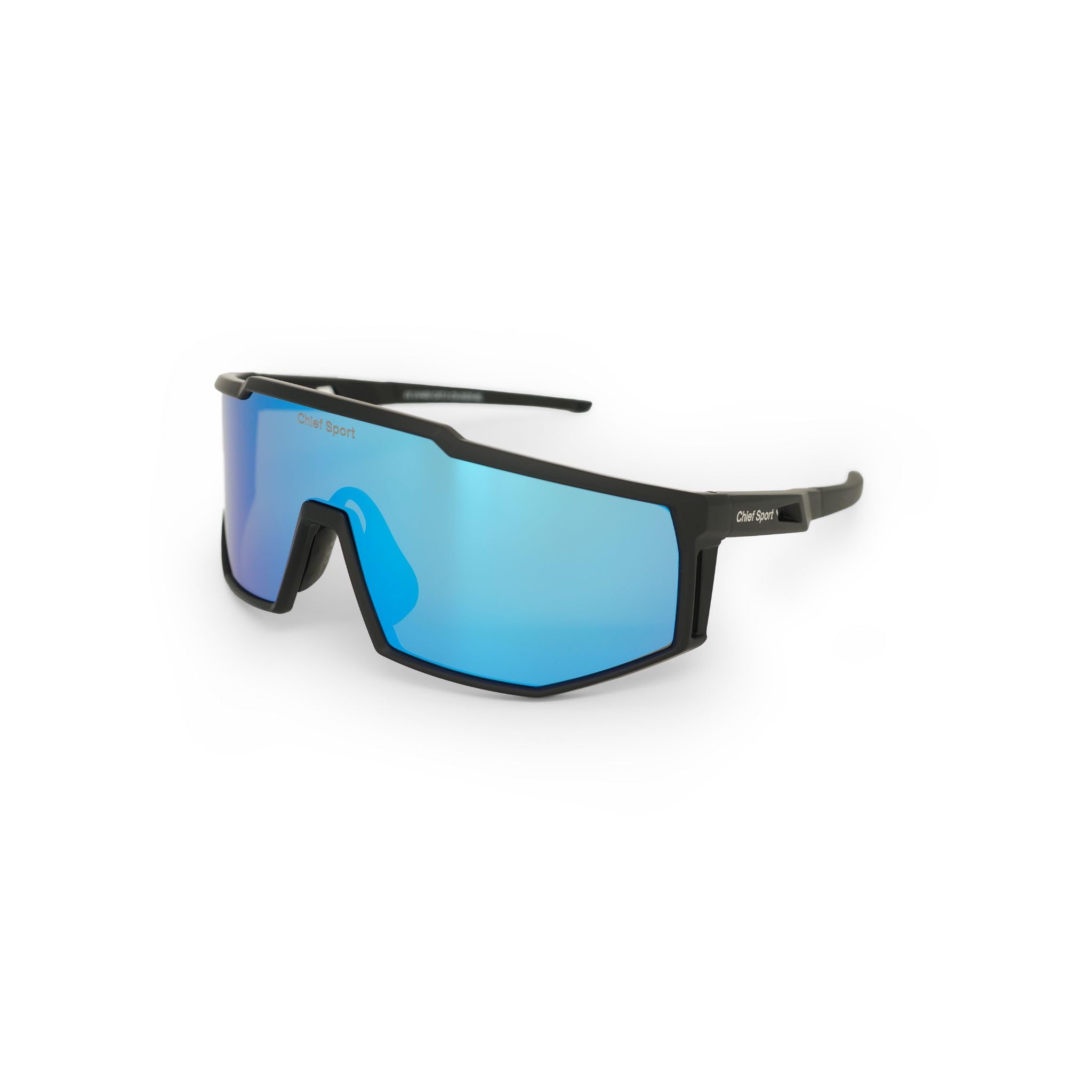Ice Blue Sport Sonnenbrille mit UV400-Schutz, Kategorie 3, Kratzfeste Gläser, Rutschfeste Gummipads