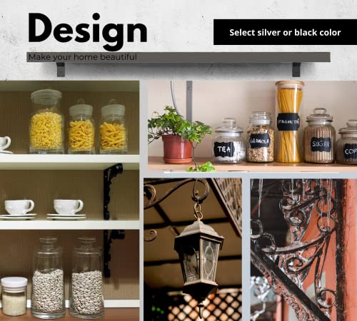 Support tablette murale en fer forge noir au design artisanal DOJA - 5