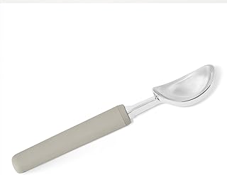 Amazon Basics Ice Cream Scoop, Soft Grip Handle, Dishwasher-Safe, Linen Gray