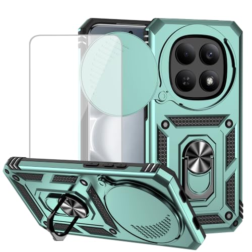 Etui de protection Xiaomi Redmi Note 15 Pro 5G coque verte aimantée avec vitre