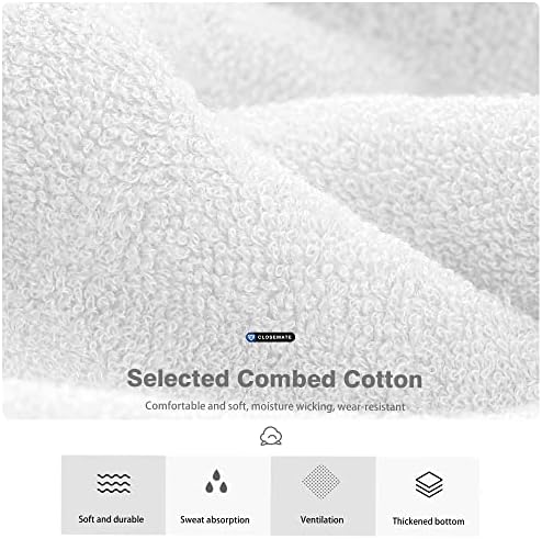 Closemate Womens Trainer Sport White Black Ankle Running Socks Cushioned Tab Breathable Low Cut Non-Slip Cotton Athletic Socks 6 Pairs