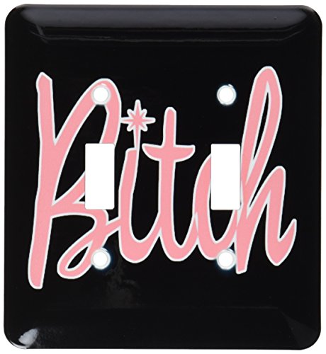 Interrupteur à baïonnette robuste 3dRose Bitch Black plaque murale lavable - 4