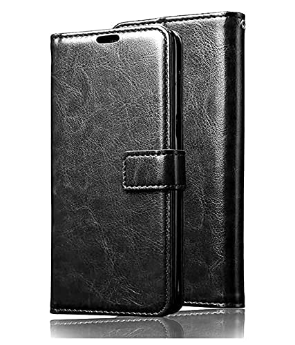 Nice Assoseries hub Leather Finish Flip Cover for Infinix Vision 2 (Black)