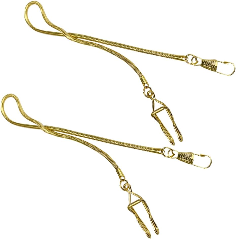 FRCOLOR 2pcs Pocket Watch Chains Metal Waistcoat Chain for Men Replacement Vintage Pocket Watch Hangers