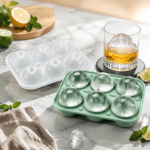 Bandeja de Hielo Silicona Verde 2 Pzas Forma Pelota 5.5 cm miniatura 1