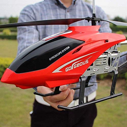 Kikioo 3.5CH Large Wireless Remote Control Aircraft Parent-child Fall-resistant Helicopter Charging Drone Aircraft Model Children Birthday Xmas Gift LED Light Adults Flying Toy Upgrade Increase 85CM R