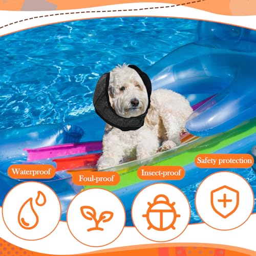 RUGBOL Hunde Ohrenschützer, verstellbar, Lärmschutz für Stressreduktion, Bequeme Kopfbandage für Pflege, Badezeit, Feuerwerk und Gewitter (S)