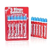evelay Lot de 6 marqueurs fins de bingo   20 ml   Couleurs assorties ou simples   Encre anti goutte pour un marquage fluide   Bleu   Stylos de bingo longue durée pour la maison ou le club