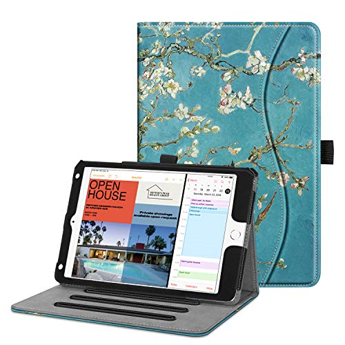 Fintie Case for iPad Mini 4 - [Corner Protection] Multi-Angle Viewing Folio Smart Stand Protective Cover with Pocket, Auto Wake/Sleep, Compatible with iPad Mini 5th Gen 2019 (Blossom)