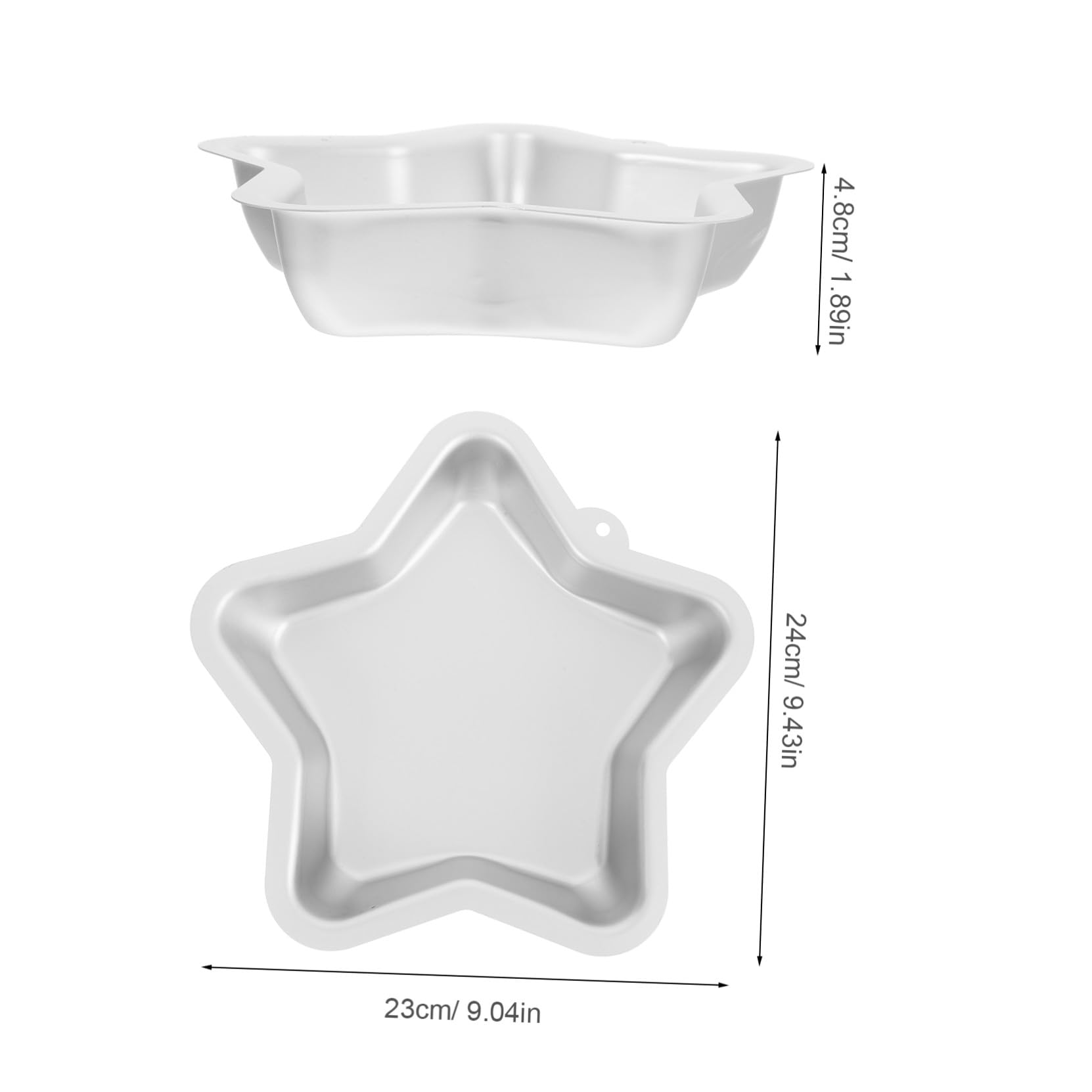 Uonlytech 2 Pezzi Stampo per Torta Stella in Lega di Alluminio Antiaderente e Riscaldamento Uniforme Forma Cinque Punte per Dolci Cheesecake Pane e Prodotti da Forno per Casa e Festa