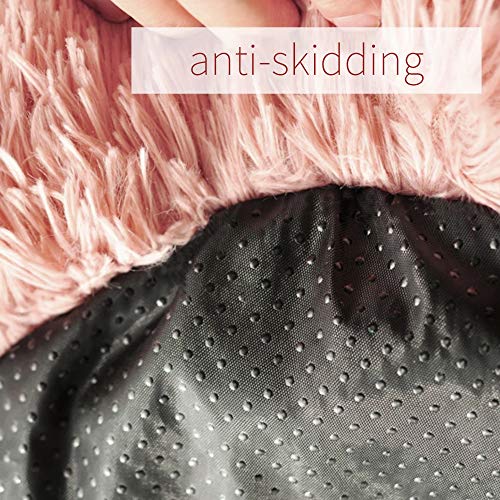 Cama de lã para cachorro,Cama Fofa de Lã para Cachorro Almofada Macia de Pelúcia Redonda para Ninho